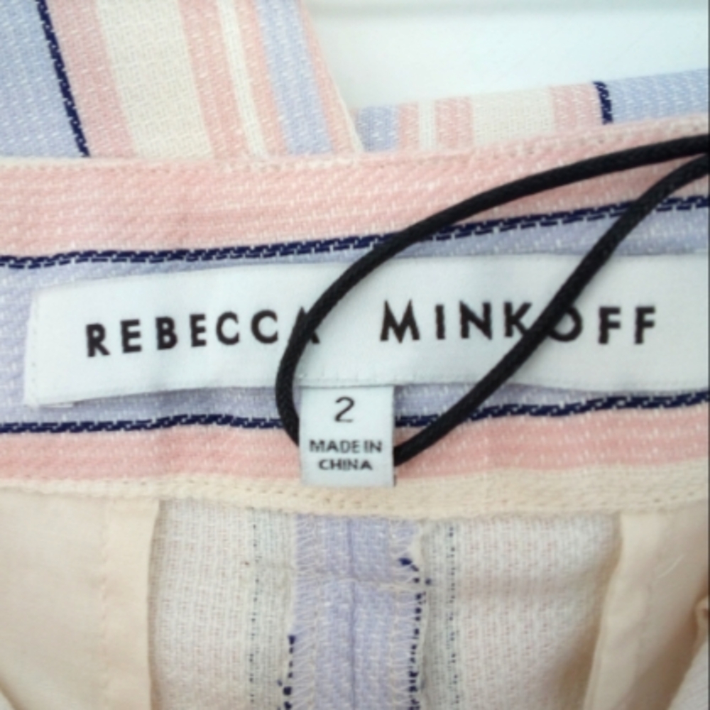 NWT $376 Rebecca Minkoff Grace Striped Double Breasted Jacket Capri Pants Suit 2 - Picture 3 of 16